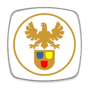 51177_Maler_und_Lackierer, guild sign - Square fridge magnet - white - Front