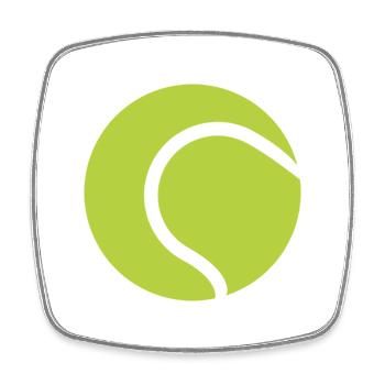 Tennis ball - Square fridge magnet - white - Front