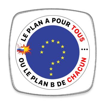 Europe_le_plan_A_pour_tous - Magnet carré - blanc - Devant