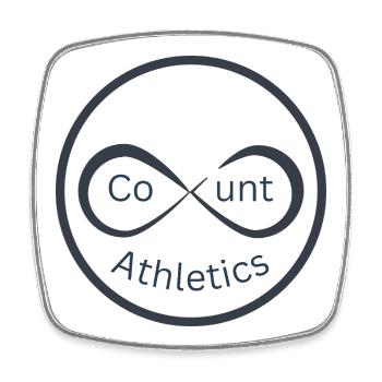 Unendliche Athletik Logo - Viereckiger Kühlschrankmagnet - Weiß - Vorne