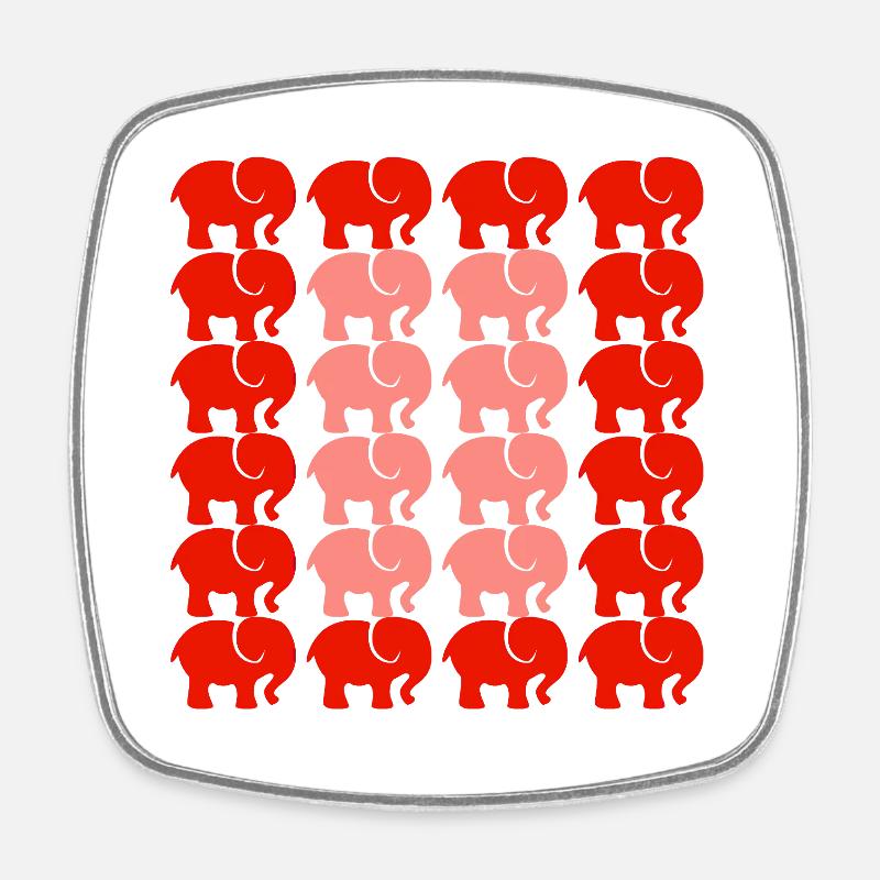 Elephant - Square fridge magnet - white