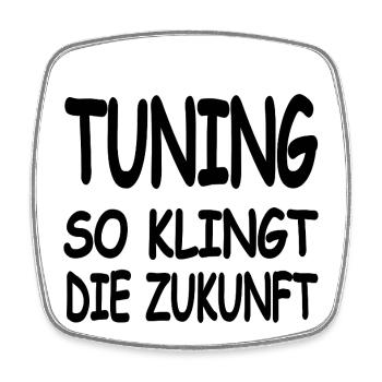 tuning - Square fridge magnet - white - Front