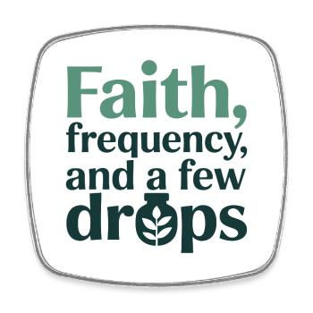 Homeopathy Faith Frequency Few Drops Professional  - Square fridge magnet - white - Front