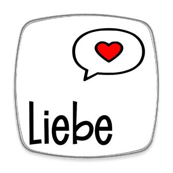 Valentinstag Liebe Herz - Viereckiger Kühlschrankmagnet - Weiß - Vorne