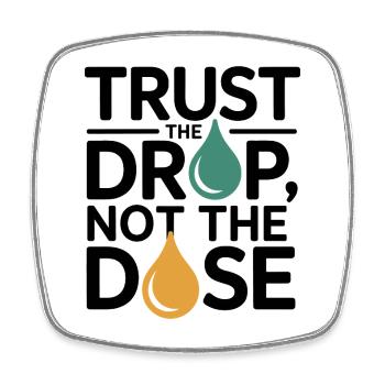 Homeopathy Trust The Drop Not Dose Professional  - Square fridge magnet - white - Front