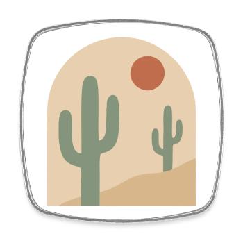 Desert Arch Serenity - Square fridge magnet - white - Front
