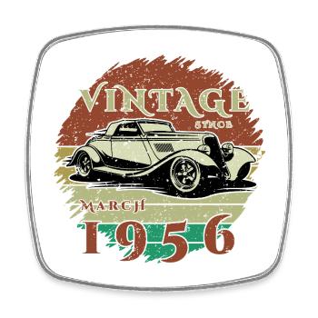 70e anniversaire - Classic - Millésime depuis 03/1956 - Magnet carré - blanc - Devant