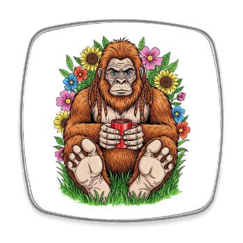 Bigfoot Jardin Douillet - Magnet carré - blanc - Devant