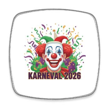 Karneval_2026 - Viereckiger Kühlschrankmagnet - Weiß - Vorne
