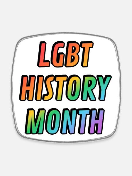 LGBT history month - Square fridge magnet - white