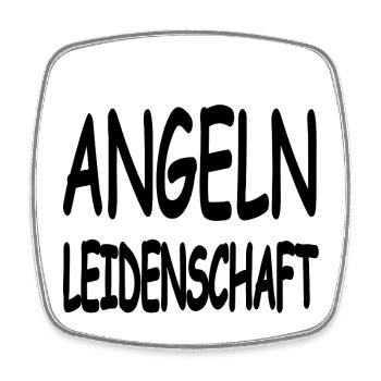 Angling - Square fridge magnet - white - Front