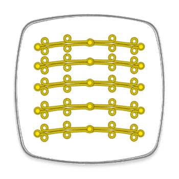 Napoleon Design - Viereckiger Kühlschrankmagnet - Weiß - Vorne