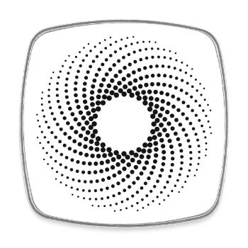 3D Circle Point - Square fridge magnet - white - Front