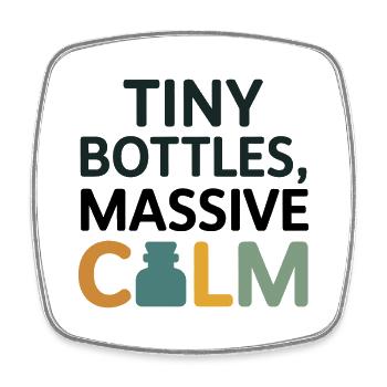 Homeopathy Tiny Bottles Massive Calm Professional  - Square fridge magnet - white - Front