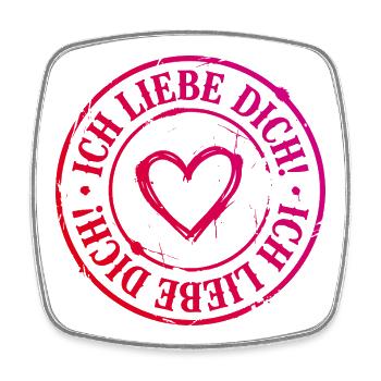 I love you heart - Square fridge magnet - white - Front