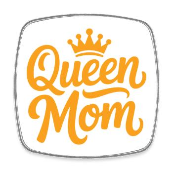 Queen Mom - Square fridge magnet - white - Front