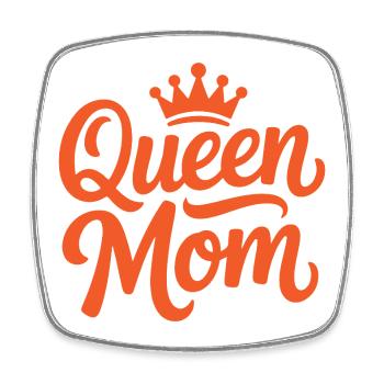 Queen Mom - Square fridge magnet - white - Front