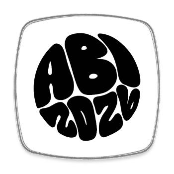 Please provide design description - Square fridge magnet - white - Front