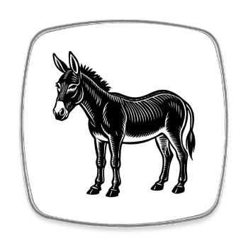 Mule - Square fridge magnet - white - Front