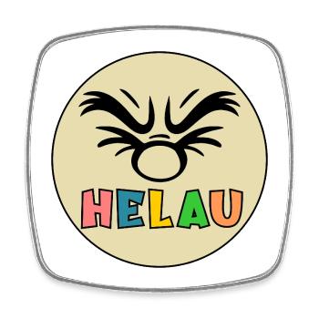 Costume de Helau de Carnaval - Magnet carré - blanc - Devant