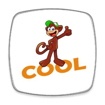 COOL MONKEY - Square fridge magnet - white - Front
