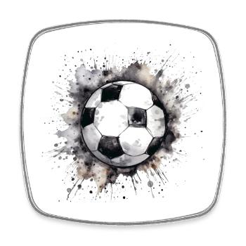 Fußball Ball - Viereckiger Kühlschrankmagnet - Weiß - Vorne