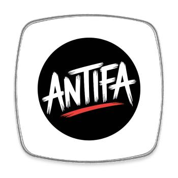 Antifa - Produits dérivés antifascistes - Magnet carré - blanc - Devant