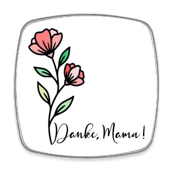 Mother's Day Flowers Thank You Mom - Square fridge magnet - white - Front