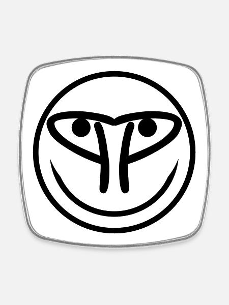 Logo_Icona_Web - Magnet carré - blanc