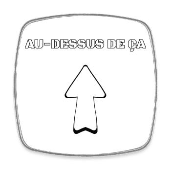 La hiérarchie. - Magnet carré - blanc - Devant