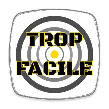 LA CIBLE - Magnet carré - blanc - Devant