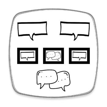 LE SILENCE - Square fridge magnet - white - Front