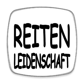 Reiten - Viereckiger Kühlschrankmagnet - Weiß - Vorne