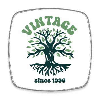 1996 Vintage - Viereckiger Kühlschrankmagnet - Weiß - Vorne