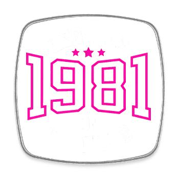 Legends 1981 on the Field - Viereckiger Kühlschrankmagnet - Weiß - Vorne