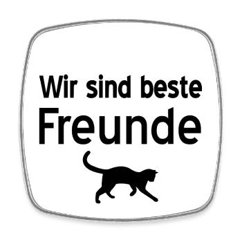 feline - Square fridge magnet - white - Front