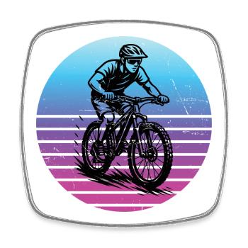 Ein Must Have für echte Mountainbike - Viereckiger Kühlschrankmagnet - Weiß - Vorne