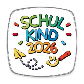 School Child 2026 School Enrollment Back to School First Class - Square fridge magnet - white - Front