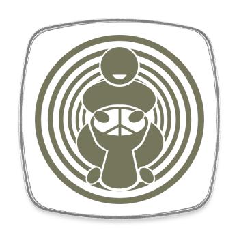 djembe player - Viereckiger Kühlschrankmagnet - Weiß - Vorne