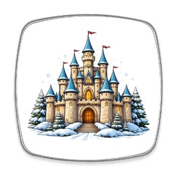 Fantasme du château d’hiver - Magnet carré - blanc - Devant