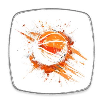 Art de rue du basket-ball - Magnet carré - blanc - Devant
