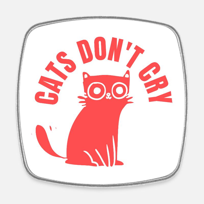 Les chats ne pleurent pas Chat stylé graphique » - Magnet carré - blanc