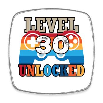 30th Birthday 30 Years of Gamer - Square fridge magnet - white - Front