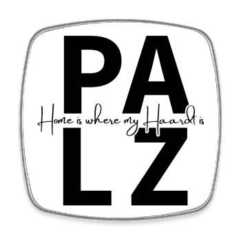 Palz - Home Is Where My Haardt Is - Viereckiger Kühlschrankmagnet - Weiß - Vorne