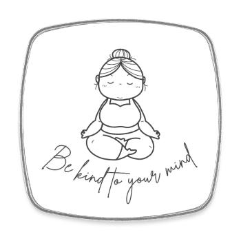 Be kind to you mind - Square fridge magnet - white - Front