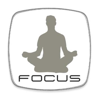 Focus - Square fridge magnet - white - Front