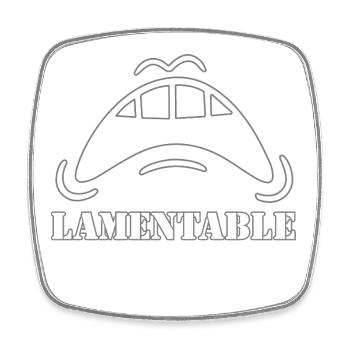 LAMENTABLE - Magnet carré - blanc - Devant