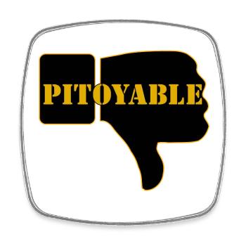 PITOYABLE - Magnet carré - blanc - Devant