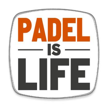 Padel is Life Statement for Padel Players - Square fridge magnet - white - Front