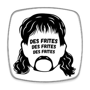 fries, Jeff, chtimi - Square fridge magnet - white - Front